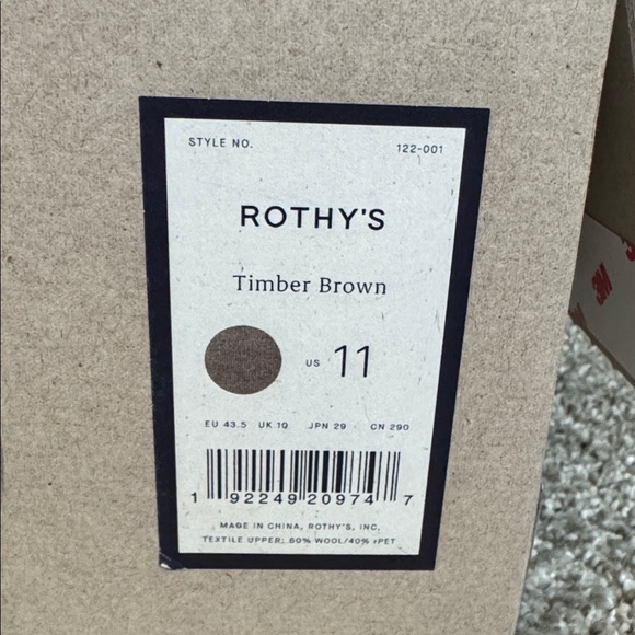 Rothy's Men's Dark Brown Sneakers with Blue Accents - Picture 8 of 8